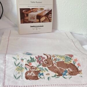 Threshold Floral Bunny Table Runner New 14”x 72”